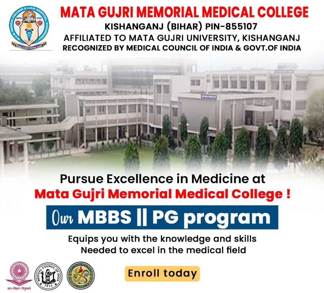 Mata Gujri Memorial Medical College Kishanganj : Direct Admission 2025, Courses, Fees Structure, Eligibility Criteria, Cutoff, Placement Details, Ranking, Contact Details Mata Gujri Memorial Medical College Kishanganj : Direct Admission 2025, Courses, Fees Structure, Eligibility Criteria, Cutoff, Placement Details, Ranking, Contact Details
